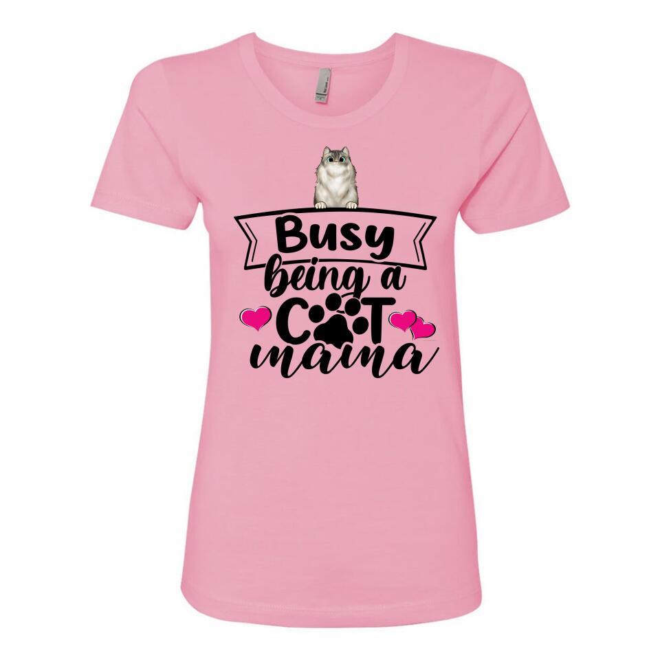 Personalized T-Shirt - Busy Being A Cat Mama