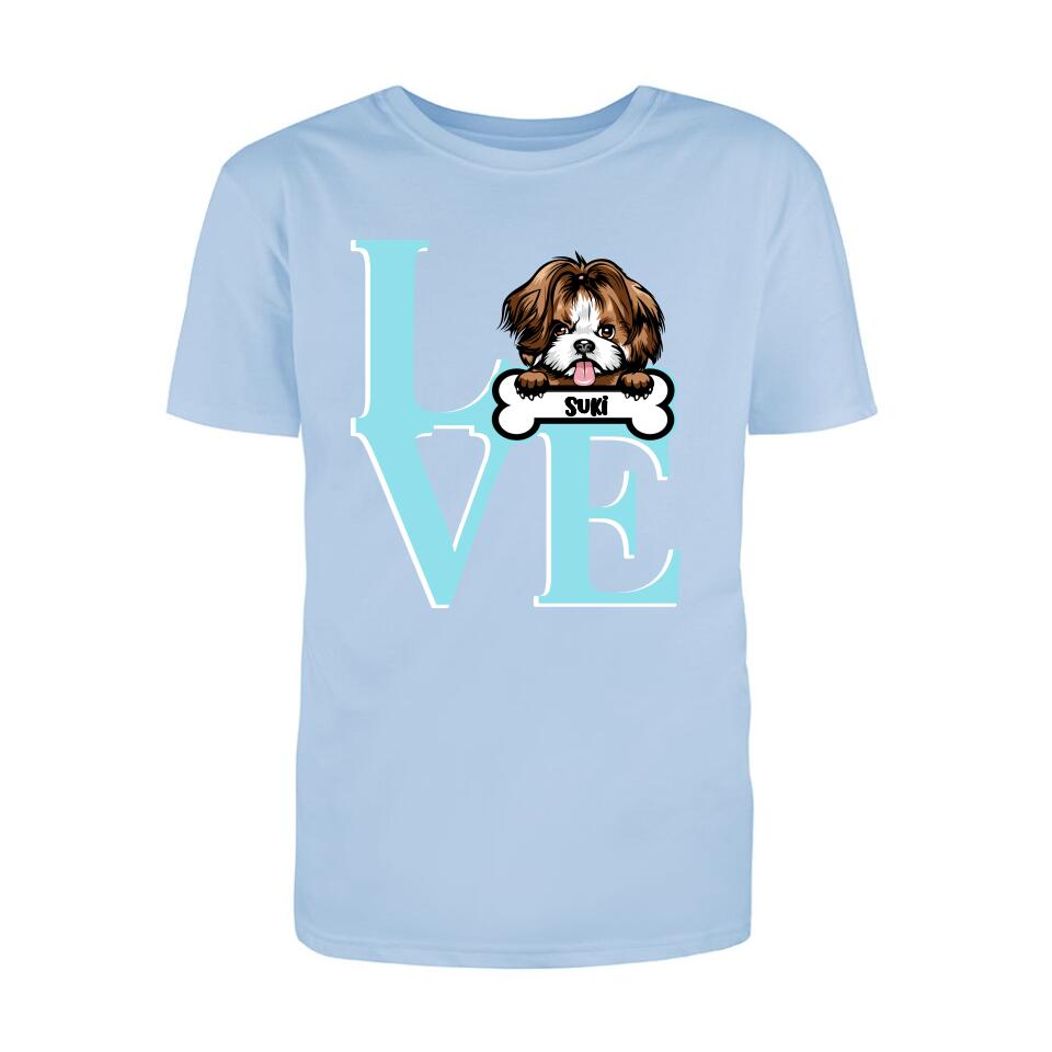 Personalized T-Shirt - Love Dog