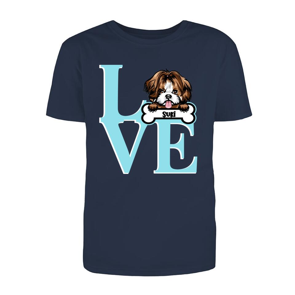 Personalized T-Shirt - Love Dog