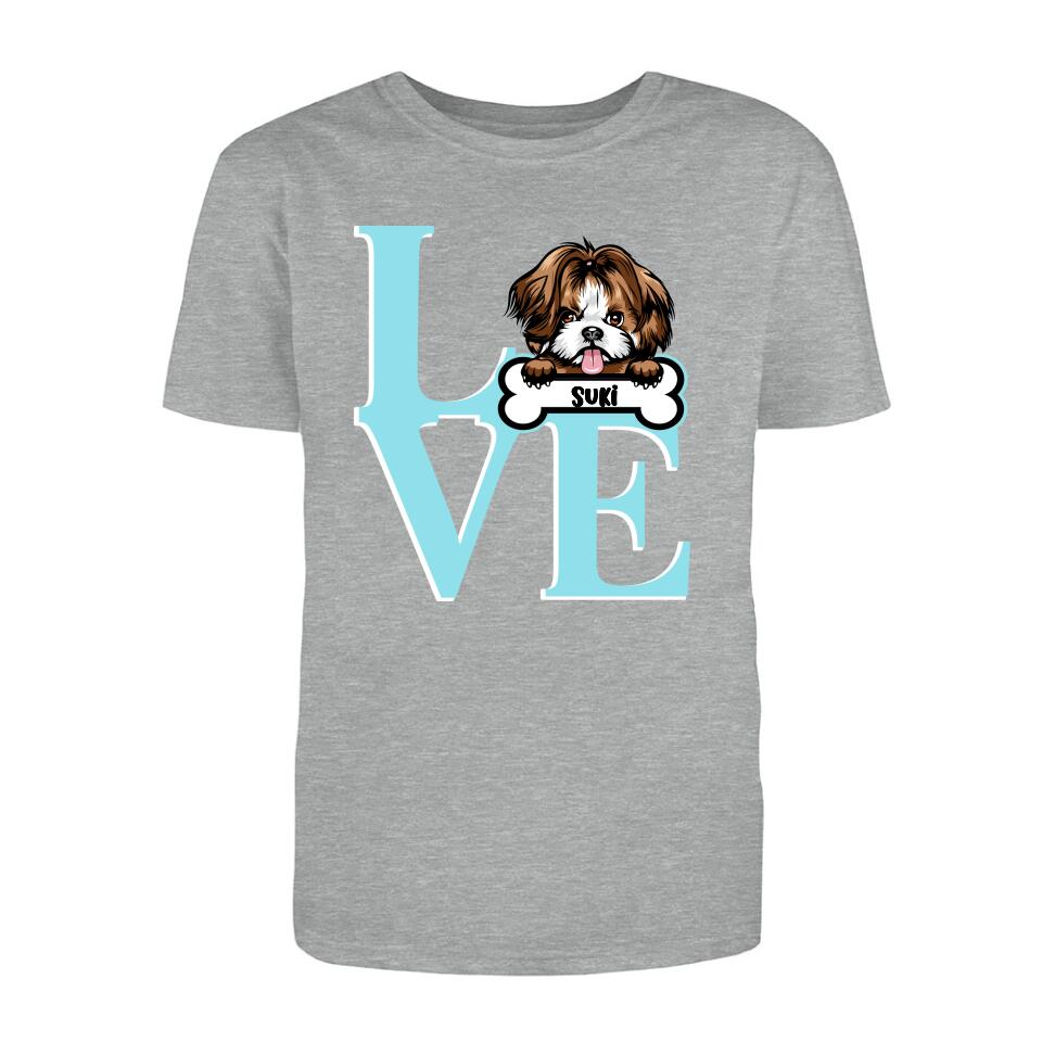 Personalized T-Shirt - Love Dog
