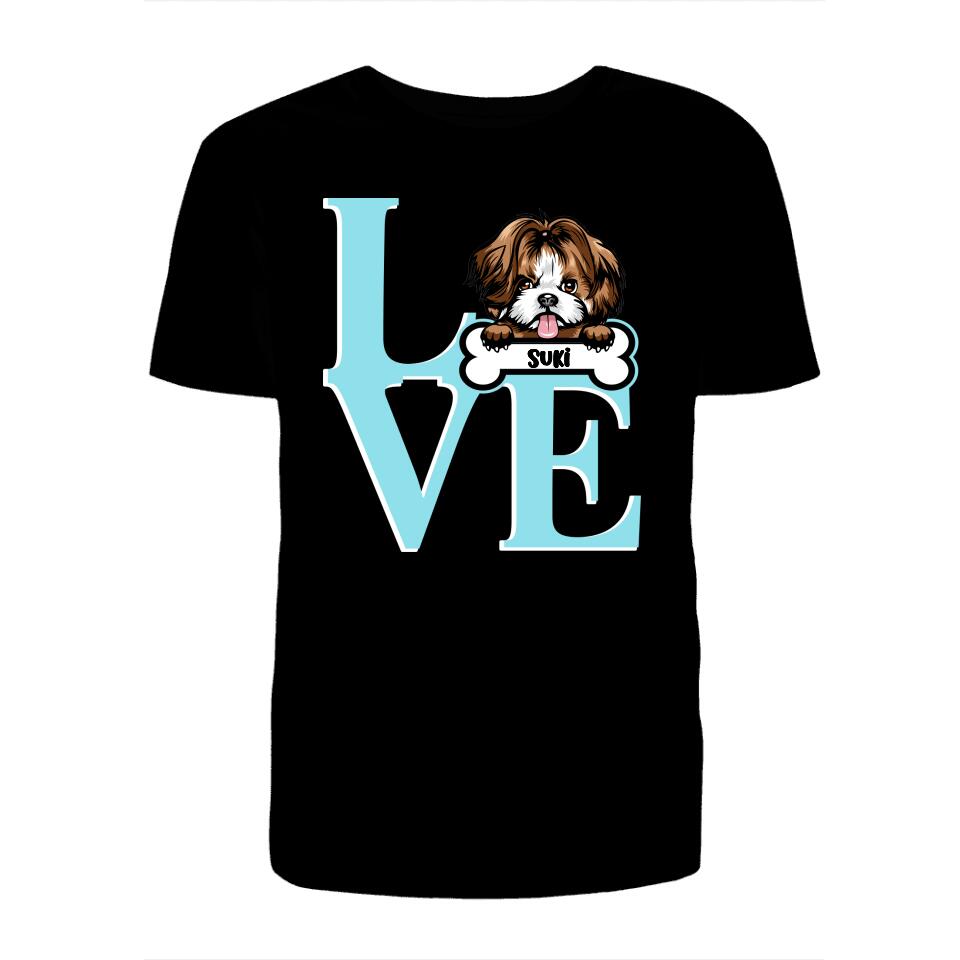 Personalized T-Shirt - Love Dog