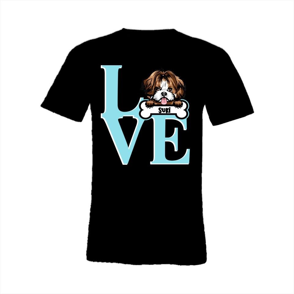 Personalized T-Shirt - Love Dog